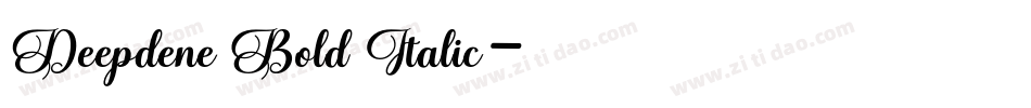 Deepdene Bold Italic字体转换
